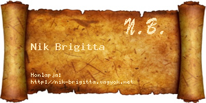 Nik Brigitta névjegykártya